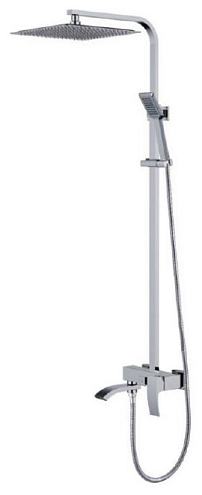 Душевая система 35к G2407 GAPPO лейка "Тропический душ" хром: фотография 1