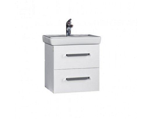 Подстолье "Евро-50 " подвесное белое 2 ящика под умывальник "Дрея мини 50/ Тигода мини 50": фотография 1