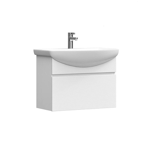 Тумба Wing 700-0-1 подвесная белая под умывальник Балтика 70: фотография 1