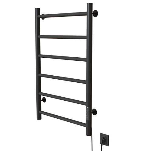 Полотенцесушитель Mixline Vega  80х50 таймер, 289 Вт, 6 перекладин, электрический графит: фотография 1