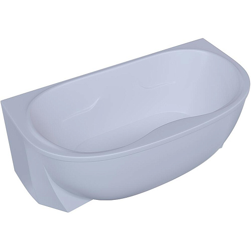 Акриловая асимметричная ванна Aquatek Мелисса 180х95 с фронтальным экраном, без гидромассажа, вклеенный цельнометаллический сварной каркас: фотография 1