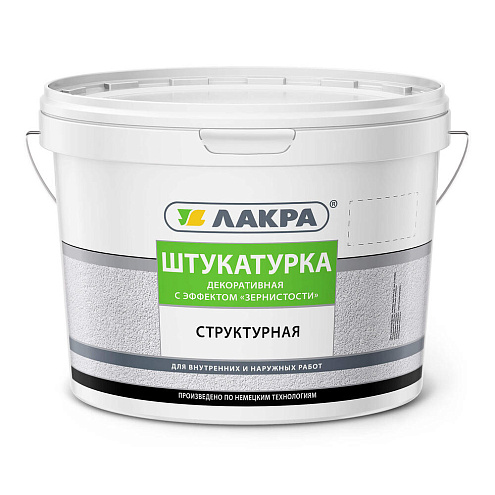 Штукатурка структурная декоративная Лакра с эффектом "зернистости" 2мм Белый 15кг : фотография 1