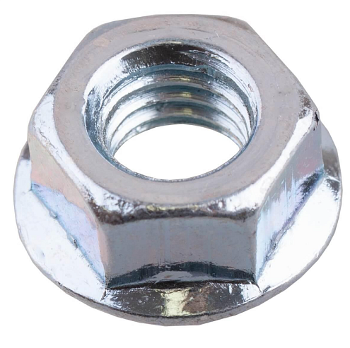 Гайка с фланцем DIN 6923 М 8 белый цинк уп.10шт: фотография 1