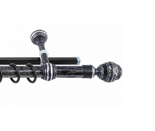 Карниз настенный двухрядный Legrand Валанс с U-шиной, черненое серебро/патина 160 : фотография 1