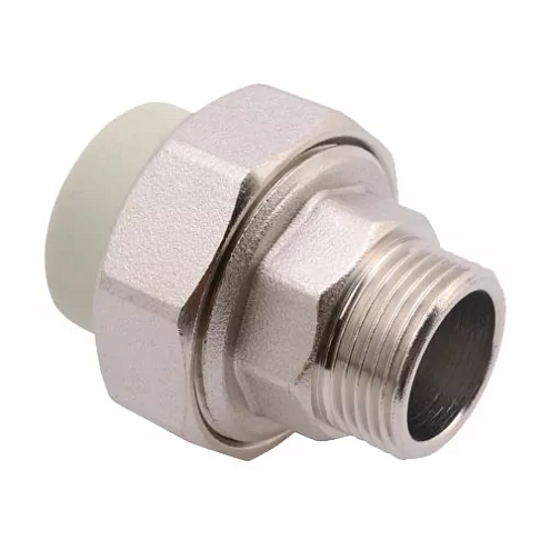 Муфта с переходом на металл разъемная наружная резьба 20х1/2" FV-plast: фотография 1