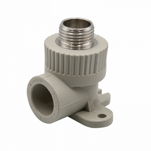 Уголок комбинированный наружная резьба 20х1/2'' с креплением  EVER plast   : фотография 1