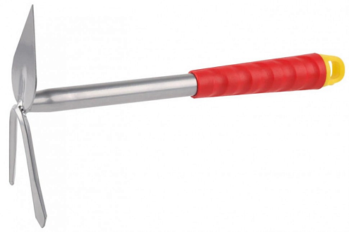 Мотыжка сердцевидное лезвие, 2 зубца, из углеродистой стали с коннекторной системой, 320мм, Grinda: фотография 1