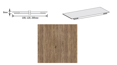 Добор "Т" ЭКО Original Oak МДФ 2070х100х8 М: фотография 1
