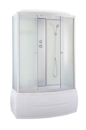 Душевая кабина  Parly BNE150 150х75х215 высокий поддон, задние стекла белые, передние стекла матовые: фотография 1