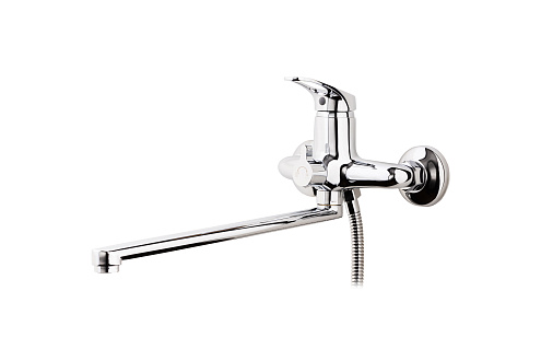 Смеситель Sanday ванна,латунь,хром,картридж D35, излив L-обр. 35 см. 400506: фотография 1