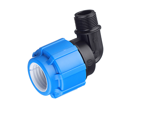 Отвод ПЭ 32х3/4" наружная резьба  обжимной ТПК-Аква: фотография 1