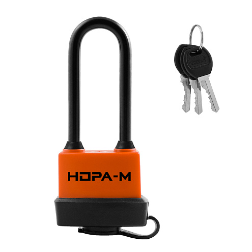 Замок навесной всепогодный Нора-М ЗНВ-702дд оранжевый 45мм: фотография 1