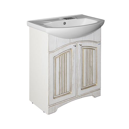 Тумба "КРИТ-65" патина золото под умывальник Элеганс-65 ПВХ: фотография 1