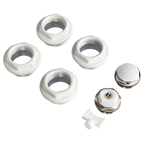 Комплект монтажный для подключения радиатора 3/4" Royal Thermo белый: фотография 1