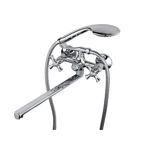 Смеситель для ванны и умывальника 1/2 кер G2242 GAPPO L-излив, ХРОМ: фотография 1