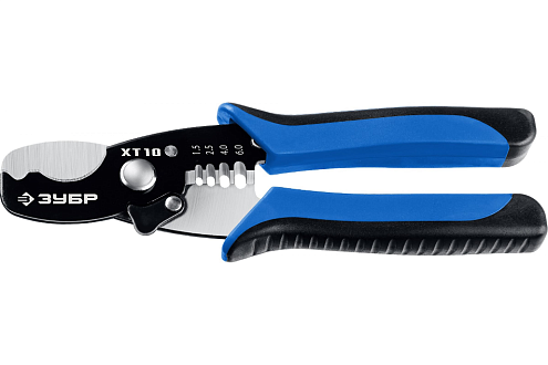 Кабелерез XC-10, съемник изоляции: 1,5-6,0мм2, нож, ЗУБР: фотография 1