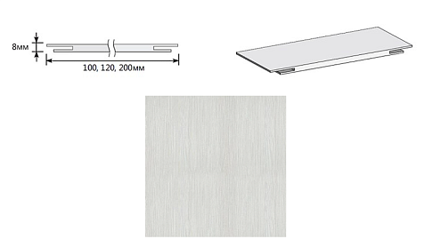 Добор "Т" ЭКО Bianco Veralinga МДФ 2070х100х8 М: фотография 1