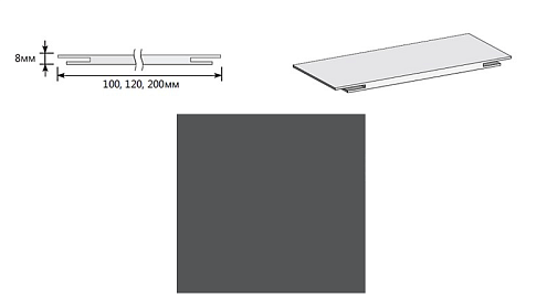 Добор "Т" ПЭТ Stormy Silk МДФ 2070х200х8 : фотография 1