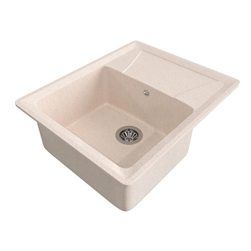 Мойка ML-GMS03 СТАНДАРТ с крылом, бежевый (328), 605х490х190 мм: фотография 1