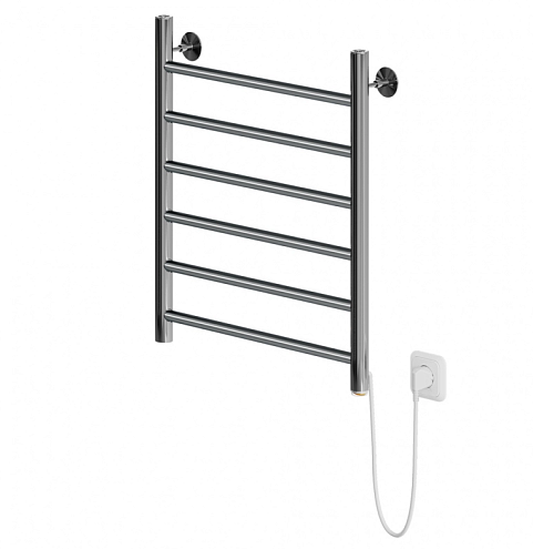 Полотенцесушитель Mixline Vega 60х50 кнопочный выключатель, 255 Вт, 6 перекладин прямые, правый, электрический: фотография 1
