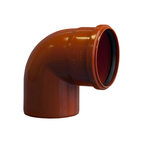 Отвод ПП 110х90° наружная Политэк: фотография 1