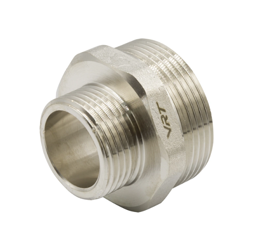 Ниппель переходной 1 1/2"х1" никель VRT: фотография 1