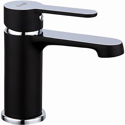 Смеситель для умывальника 35к F1042 FRAP б/отв, п/гайку, черный+хром: фотография 1