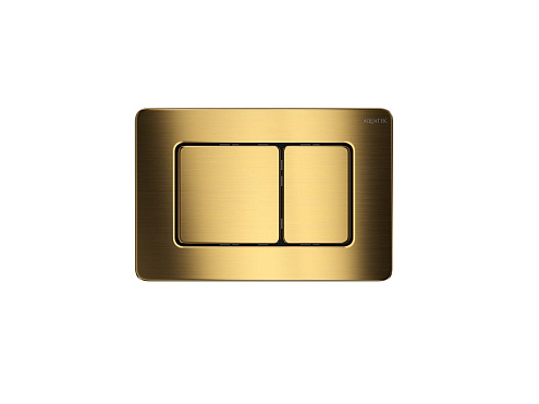 Панель смыва Aquatek KDI-0000041 нержавеющая сталь, цвет титановое золото матовое, клавиши квадрат : фотография 1