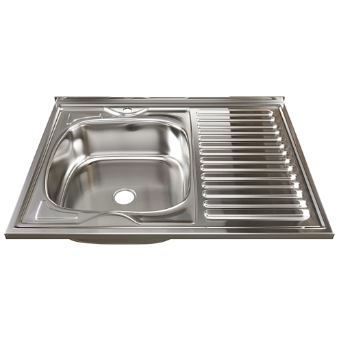 Мойка 600х800 левый выпуск 1 1/2" MIXLINE 160 мм: фотография 1