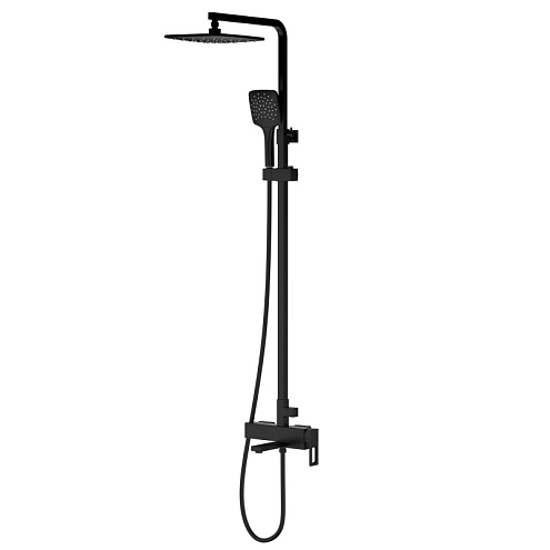 Душевая система 35к G2417-6 GAPPO лейка "Тропический душ" черный: фотография 1