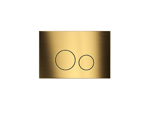 Панель смыва Aquatek KDI-0000038 из нержавеющей стали, титановое золото матовое, клавиши круглые : фотография 1