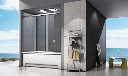 Шторка для ванны SCREEN WTW-130-G-CH: фотография 1