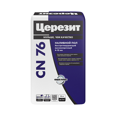 Высокопрочная самовыравнивающаяся смесь Церезит CN 76 (от 4 до 15мм) 25кг : фотография 1