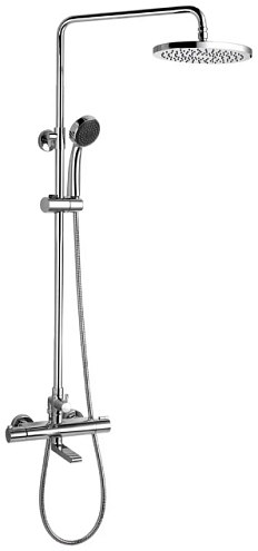 Смеситель Lemark "Йети" LM7862C для ванны термостатический с верхней лейкой "Тропический дождь", 1-функциональная лейка хром: фотография 1