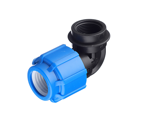 Отвод ПЭ 32х1" внутренняя резьба  обжимной ТПК-Аква: фотография 1