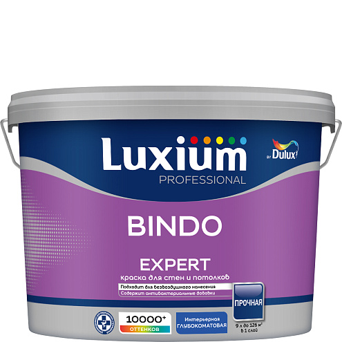 Краска Luxium Professional Bindo Expert глубокоматовая BC 9л: фотография 1