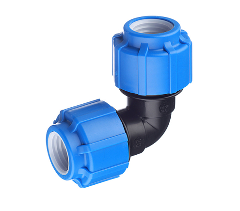 Отвод ПЭ 25х25 обжимной ТПК-Аква: фотография 1