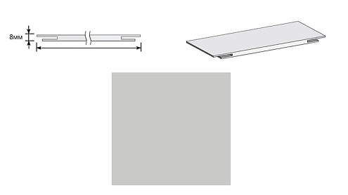 Добор "Т" ПЭТ Grey Silk МДФ 2070х150х8 : фотография 1