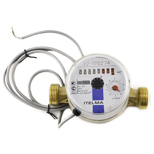 Счетчик воды WFK24 импульсный Ду15 L110 Х/В 30С 10л/имп без комплекта Ителма: фотография 1