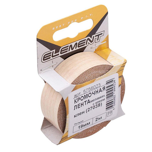 Кромочная лента меламиновая с клеем 19мм клен, 2м  "Element": фотография 1