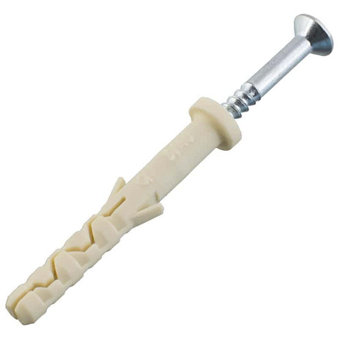 Дюбель-гвоздь нейлон с цилиндрической манжетой  8х60мм, 2шт: фотография 1