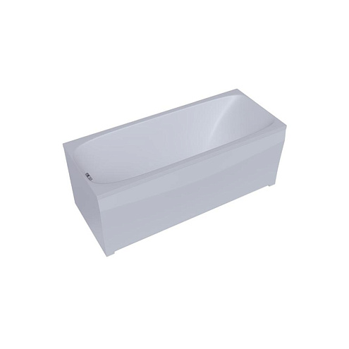 Акриловая прямоугольная ванна Aquatek Альфа 170х70 с фронтальным экраном, без гидромассажа, сборно-разборный сварной каркас, слив слева: фотография 1