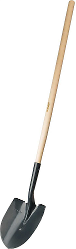 Лопата Зубр "Мастер", штыковая, ЛСГ, для земляных работ, деревянный черенок, 1500мм: фотография 1