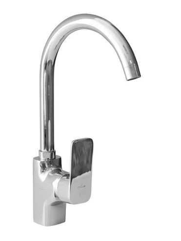 Смеситель для кухни 40k MIXLINE ML12-032 высокий излив боковая ручка (без подводки): фотография 1