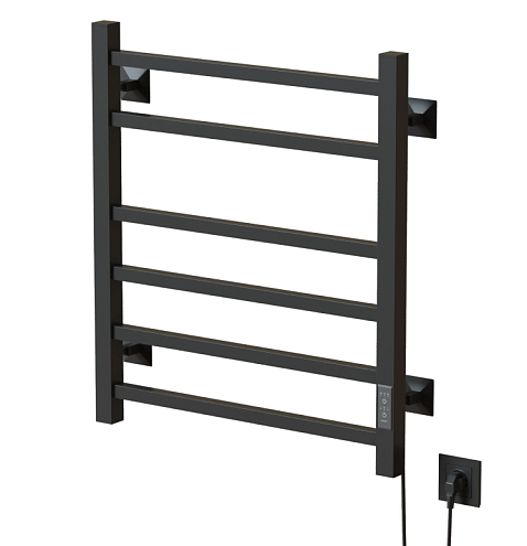 Полотенцесушитель Mixline Fortune  60х50 (таймер, 323 Вт, 6 перекладин,  электрический графит: фотография 1