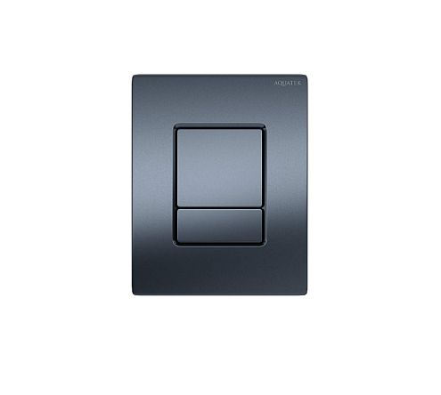 Панель смыва для инсталляции Aquatek INSP-0000002 Pneumo N, оружейная сталь, клавиши прямоугольные, пневматическое управление: фотография 1