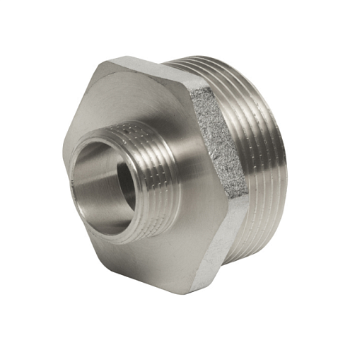 Ниппель переходной 1 1/2"х3/4" никель VRT: фотография 1