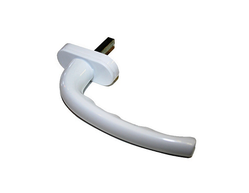 Ручка металлическая  для пластикового окна штифт 37мм Gamma  белая: фотография 1