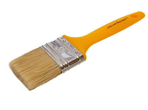 Кисть флейцевая для алкидных лаков 50мм, светлая щетина, пластиковая ручка, ColorExpert: фотография 1