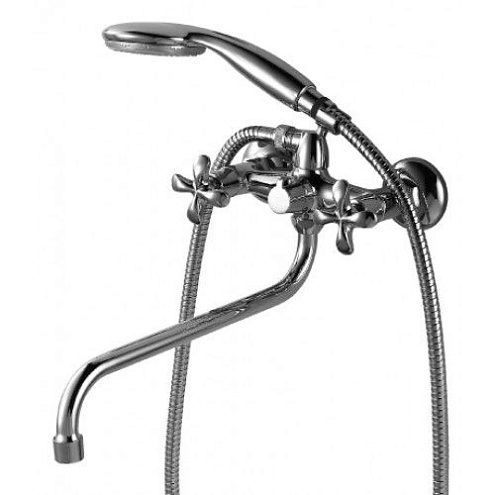 Смеситель Lemark "Флора" LM0151C универсальный с круглым изливом 320мм дивертор с керамическими пластинами хром: фотография 1